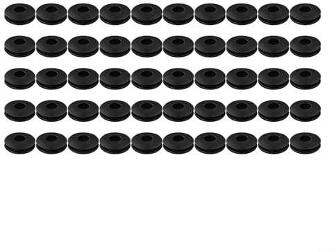 Plastic Eyelets Set Round Grommets For Tarpaulin Repair Pool Solar Cover Weather Resistant Rust Proof Easy Install Kit Blue Green Black 10-50 PCS(50pcs Black)