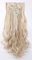 Clip in Extensions Haarteile 8 Tresssen 18 Clips für Komplette Haarverlängerung Gewellt Haarextensions wie Echthaar 60cm Sandy Blond & Bleichblond
