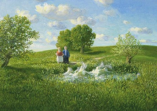 Inkognito Postkarte A6 • 5514 ''Nervöser Teich Künstler: Michael Sowa • Fantastik