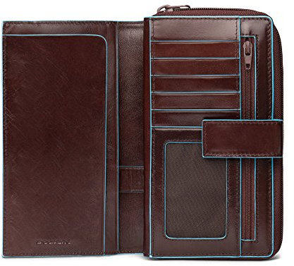 Piquadro Blue Square Münzbörse, 0.75 liters, Braun (Mogano)