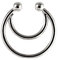Monster Piercing Double Motif Circulaire en INOX 316L de Calibre 16 Piercing Septum Faux en Acier Chirurgical