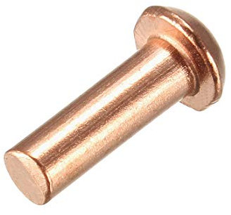 Sourcing map Lot de 50 rivets en cuivre à tête ronde