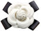 Broche élégante en tissu avec nœud floral vintage pour femme, en acier inoxydable, sans pierre précieuse, Acier inoxydable, Pas de gemme