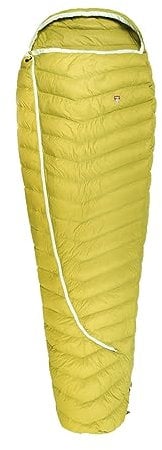 Grüezi bag Biopod DownWool Extreme Light 185, Körpergröße 165-185cm, 500g, ca. 12°C bis -4°C, Sommerschlafsack, herausragendes Schlafklima, Warm Olive