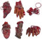 XONOR Halloween blutigen Requisiten gefälschte unheimlich abgetrennte Hand gebrochen Körperteile für Spukhaus Halloween Vampir Zombie Party Dekoration Lieferungen, 6 Stück