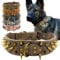 The Mighty - Collar de Perro Grande con Tachuelas, Protege el Cuello de tu Perro de mordeduras, Duradero y Elegante, para Perros medianos y Grandes (Gris L)