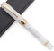 JINHAO Century Tofu 100 18KGP Golden Plated Resin Fountain Pen (Snow White, Medium Nib)