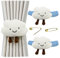 2 Stück Cloud Star Starfish Vorhanghalter mit Schnalle Cute Curtain Tiebacks Drapery Holdbacks Straps for Kids Bedroom Nursery White Cloud