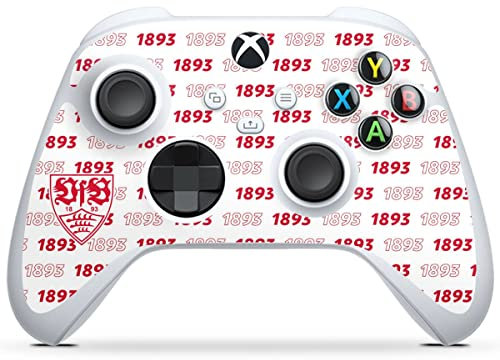DeinDesign Skin kompatibel mit Microsoft Xbox Series S Controller Folie Sticker VfB Stuttgart Logo Muster