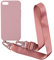 2NDSPRlNG Coque avec Collier Compatible avec iPhone 6/7/8/iPhone SE 2020/iPhone SE3 2022,Tour de Cou Lanière en Corde Pendentif Housse Silicone Souple Case,Rose Gold