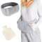 CityComfort Wärmflasche Gürtel für Periodenschmerzen, Bauchkrämpfe, Endometriosis, Flauschige Tragbare Wärmekissen Bauch mit Händetasche (Grau)