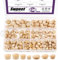 Swpeet Lot de 230 bouchons en bois de 2 styles 3/8, 7/16, 1/2, 17/81,3 cm, 15/81,3 cm, 19/81,3 cm, bouchons à vis, assortiment de bouchons à vis en érable