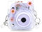HIYQIN Transparente Kameratasche Kompatibel mit Fujifilm Instax Mini 12/11/ 9/8/ 8+/ 40 - Klare PVC Hülle für Polaroid Instax Mini 11 - Rosa Blumen
