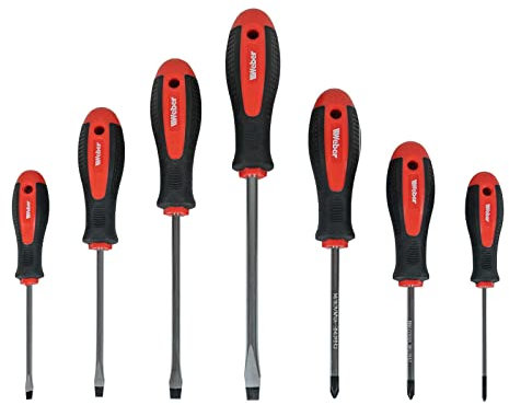 Weber Schraubendreher Satz 7-teilig Schraubenzieher SL PH Schraubendreher-Set