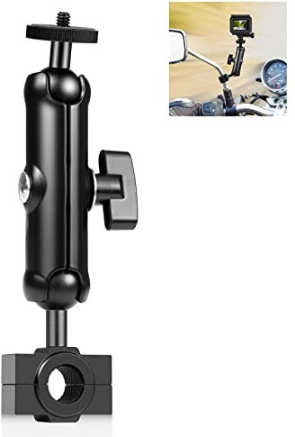 Fututech 1/4 Action-Kamera-Halterung für Motorrad, Fahrrad, Scooter, elektrisch, 360 ° verstellbar, für GoPro 11/10/9/8 für Insta360 One RS X2 für DJI Osmo Action Action2 (Typ 3)