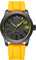 NANVIFORCE Montre à quartz étanche avec bracelet en silicone, jaune