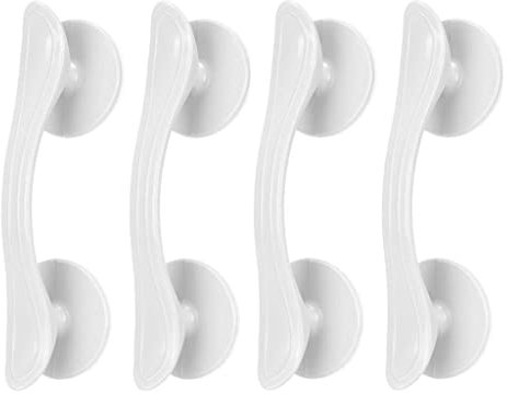 NOBRIM 2 uds. De manijas de cajón de puerta de armario grande de 190mm, perillas de tirador auxiliar, manija de ventosa, tirador autoadhesivo negro