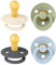 BIBS Colour Schnuller 4er-Pack, BPA-frei, Kirschform Nippel. Naturkautschuk/Latex, Hergestellt in Dänemark. 0-6 Monate (4er Pack), Iron Mix