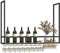 Weinregal,Deckenregal Weinregal aus Metall mit Glashalter, hängende Theke, 2-lagiger Weinflaschenhalter, für Bars, Restaurants, Küche