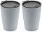 Magu 2er Set Natur-Design Trinkbecher Coffee to Go Grau ca. 310 ml aus einem Polymer aus natürlichen Materialien Mehrwegbecher Kaffeebecher
