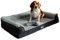 Giesty XLarge Orthopädisches Hundebett für Grosse Hunde, Hundecouch mit hohem Rand, Haustierbett, Hundesofa waschbar, Baumwollleinen und Kunstpelz (Grau, XL(106 * 80 * 20cm))