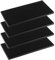 NAMYEUT 4 Stück 15 x 30 cm Barmatte Silikon Schwarz, Silikon Abtropfmatte Barmatte, Gummi Bar Matte Reckteckige, Hitzebeständige Geschirr Abtropfmatte für Küchen, Bars, Restaurants, Theken