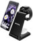 Intoval 3-in-1 Charging Station for Pixel Watch 2nd Gen, Google Pixel 8 Pro/7/6, Stand for Pixel Buds/Buds Pro, Charger Dock for Qi Wireless Phone (P3, black)