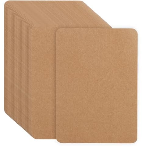 60 Stück A6 Kraftpapier Karten, Karteikarten A6 Blanko Postkarten Karten zum Selbstgestalten 300g/m² Kraftkarton für Grußkarten Einladungen DIY Kreative Bastelprojekte Hochzeitskarte (Braun)
