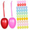 TOPBATHY 50 Ostereier Plastic Easter Eggs Ostern Eier Osterfüller Osterschmuck für Baum weißer Wäschekorb Süßigkeitendekorationen gefälschtes Plastikeier-Ornamente bunt Pack