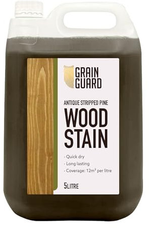 GRAIN GUARD Tinte para Madera | PINO DECAPADO ANTIGUO | 5 Litros | Base de Agua y Bajo Olor | Ecológico y No Tóxico | Tinte para Muebles de Interior | Fácil Aplicación | Secado Rápido