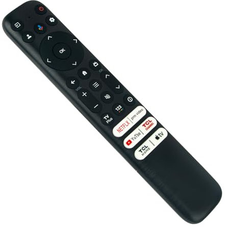 RC813-FMB1 Telecomando sostituito con la voce -VINABTY-fit per telecomando TCL 8K Smart TV RC902V RC813FMB1 W8U-RC813 65R635 40S330 32S330 75R648 43S434 50S434 65S434 70S430