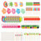 125Pcs Cocktail Umbrellas & Straws for Drinks, 80 Paper Drinks Umbrellas Cocktail Accessories for Drinks & 45 Cocktail Straws Hawaiian Cocktail Straws for Beach Hawaiian Tropical Party