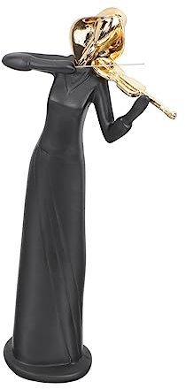 AOKWAWALIY Band Ornament Trophäe Bücherregal Orchester Statue Instrument Spieler Figuren Übernachtung Haferbehälter Heimdekoration Musikinstrumente Souvenir Harz TV Schrank Gitarre Miss