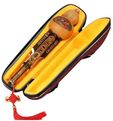 Hulusi Flöte, Kürbis-Dudelsack-Stil Musikinstrument, Blasinstrument mit Etui