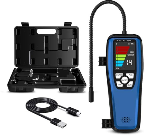 ALD-50 Gas Leak Detector, Natural Gas Detector Gas Sniffer with 16-Inch Gooseneck, Audible & Visual Alarm with Mute Function, 3000mAh Rechargeable Battery,Combustible Gas Detector