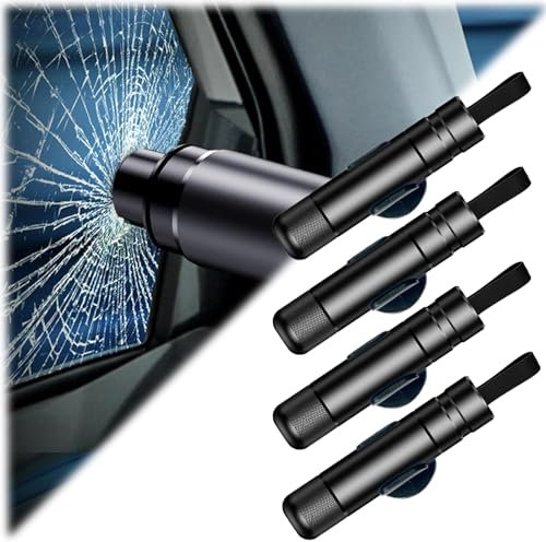 2024 New Safe Hammer, Safe Hammer Car Window, Safe Hammer Car Window Breaker, Safehammer Glass Breaker (4pcs-Black)