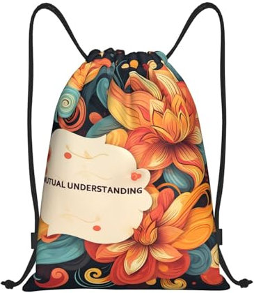 KWQDOZF Rucksack mit Kordelzug, Turnbeutel, Cinch-Tasche, faltbar, Kordelzug auf der Rückseite, Tasche mit Kordelzug, Motiv: Happiness Quotes, Kordelzugbeutel für Reisen