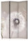 murando - Paravent Raumteiler Innen Natur 135x172 cm 3-teilig Beidseitig Raumtrenner Trennwand Holz Room Divider Mobiler Sichtschutz Wand Raum Abtrennung weiß Blumen Pusteblume Beige b-C-0925-z-b