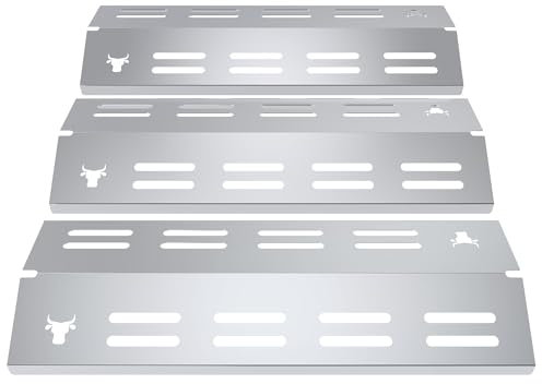 tuning-art GA39 Gasgrill Brennerabdeckung Edelstahl kompatibel mit Enders Brooklyn 3 | Brooklyn Next 3 Gasgrills | Brennerschutz | Passgenau, Farbe:3er Set Chrom Bulle