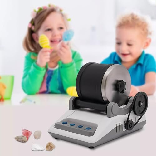 LENDISIY Rock Tumbler Kit, set professionale di bicchieri in pietra, levigatrice per pietra, con grani di lucidatura e fissaggio per gioielli