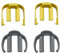 Okeeyseda 2Set Yellow & Grey for K2 K3 K7 Pressure Washer Trigger & Hose Replacement C Clip Clamp for Hose to Machine
