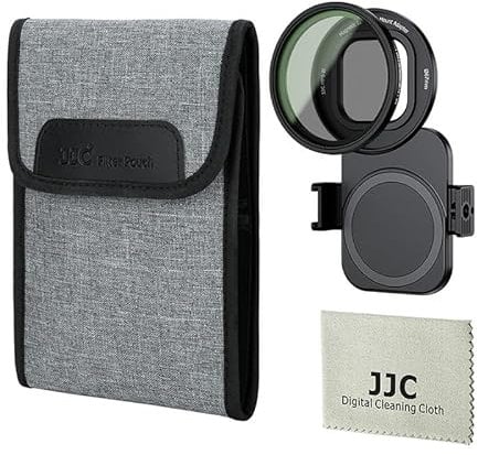 JJC Adaptateur de filtre magnétique pour téléphone 67 mm avec filtre variable ND2-128 (7 pieds) pour iPhone 14 15 16, Pro, Plus, série Pro Max, filtre ND à densité neutre 67 mm