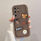 Coalbooliy Coques pour Samsung Galaxy A15 5G 6,5'', Étui Brun Souple TPU Silicone Aesthetic Ours en Peluche Modèle 3D Dessin Durable Housse de Antichoc Camera Protection Cover Cadeau Filles, 01