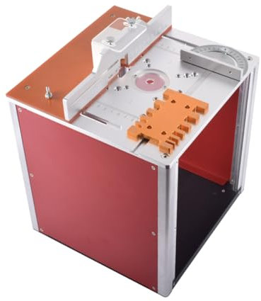 Sxmrmnx Placa de inserción de mesa de enrutador eléctrico para fresado de madera con guía de inglete, juego de de mesa, banco de trabajo para carpintería