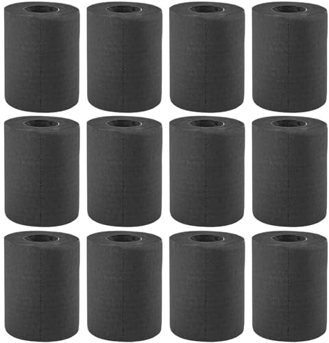 12 Stück schwarzes Toilettenpapier, 4-lagig, weich, saugfähig, hautfreundlich, Toilettenpapierrollen für Zuhause, Büro, Hotel, farbig