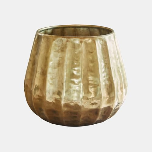 Loberon Cache-Pot Havelle, Laiton Vieilli