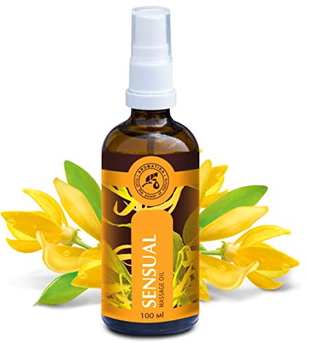 Massageöl 100ml - Natürlichem Ylang Ylang Öl und Jojobaöl - Herrlichem Duft - Massageöl Aphrodisisches - Glasflasche - Naturkosmetik - Massageöle