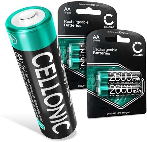 CELLONIC, Akku Navi kompatibel mit Garmin eTrex 32x, Montana 700, Oregon 600 (2600mAh, 4X 1,2V) Ersatzakku 010-11874-00 361-00071-00
