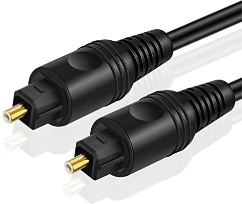 TNP Digital Optical Audio Cable 50 Feet - S/PDIF Fiber Optic Toslink Optical Cable for TV, Soundbar, Home Theater, Speaker Wire, PS4, Xbox Male to Male Gold Connectors & Strain-Relief Cord