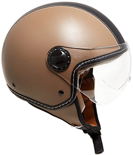 BHR 48917 Helm Demi-Jet Line One 801, Leder C, Größe M (57/58 cm), Beige, Größe M
